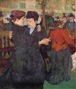 Henri de toulouse-lautrec Two Women Dancing at the Moulin Rouge France oil painting artist